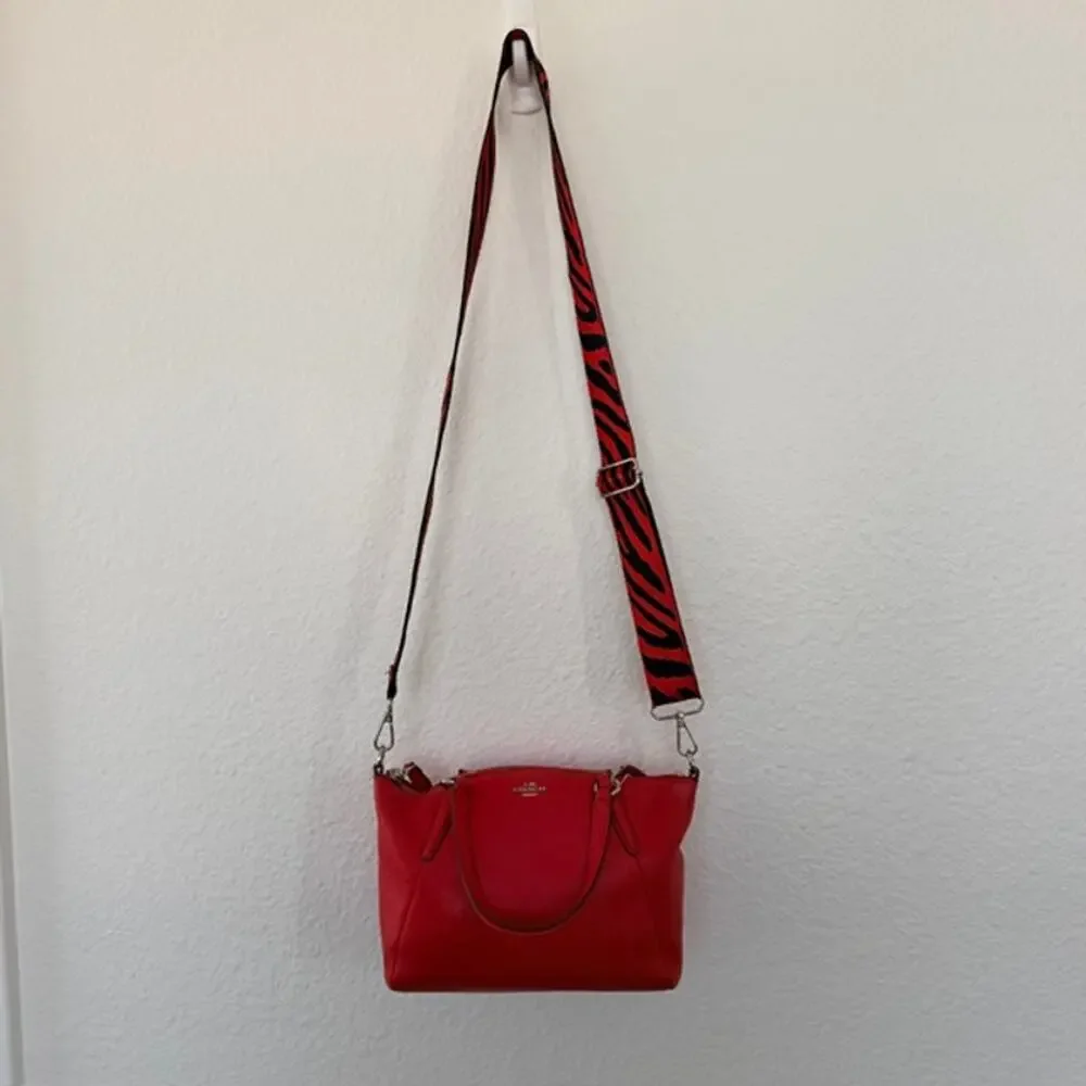 Coach Red Crossbody Kelsey Bag F57563 Coach Wallet Non-Coach Zebra Strap